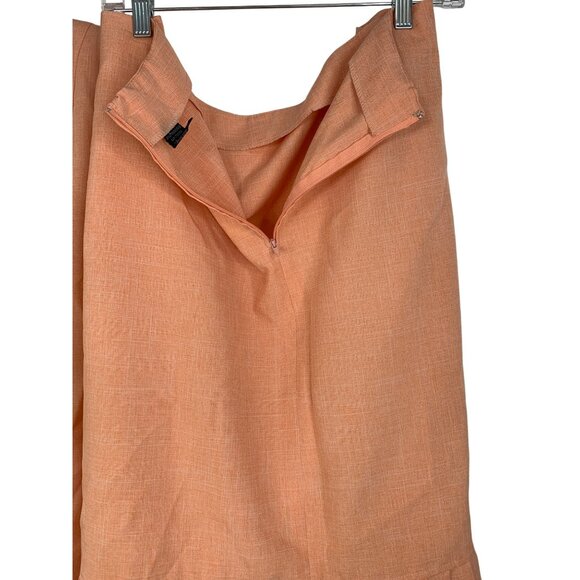 T. Milano 2-Piece Peplum & Pleat Skirt Suit 20W Summer Peach RAA10417 - Picture 6 of 11